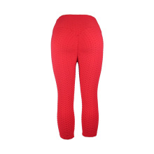 Calça comprida vermelha de ginástica para ioga e ginástica esportiva leggings